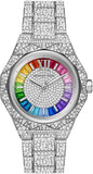 Michael Kors Raquel Three-Hand Crystals Silver Dial Silver Steel Strap Watch For Women - MK7365LE Authentic Buy Shop Now