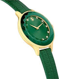 Swarovski Octea Nova Crystals Green Dial Green Leather Strap Watch for Women - 5650005 Authentic Buy Shop Now