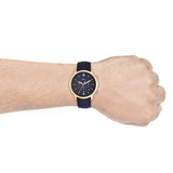 Fossil Neutra Chronograph Blue Dial Blue Leather Strap Watch for Men - FS5454 Authentic Buy Shop Now