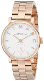 Marc Jacobs Baker White Dial Rose Gold Steel Strap Watch for Women - MBM3244 Authentic Buy Shop Now