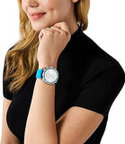 Michael Kors Hadyn Analog Silver Dial Blue Rubber Strap Watch for Women - MK7485 Authentic Buy Shop Now