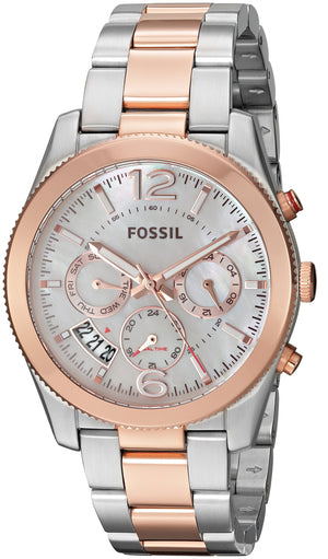 Fossil Perfect Boyfriend Mother of Pearl Dial Two Tone Steel Strap Watch for Women - ES4135 Authentic Buy Shop Now