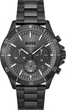 Hugo Boss Troper Chronograph Grey Dial Grey Steel Strap Watch For Men - 1514058 Authentic Buy Shop Now