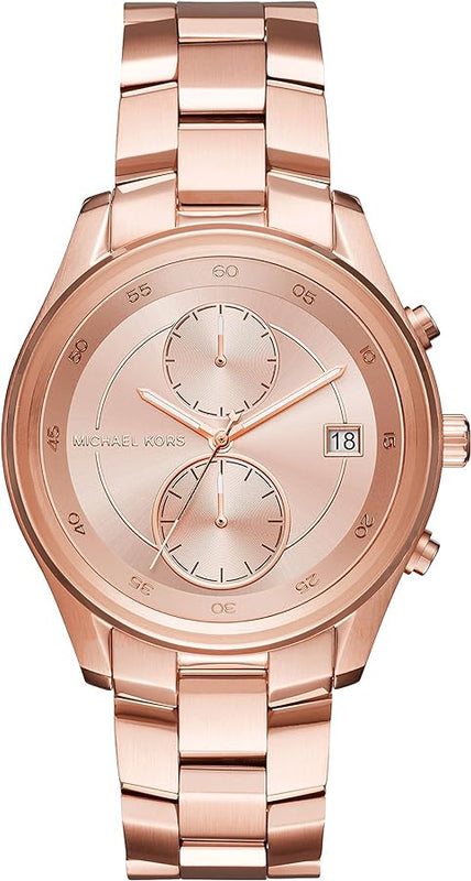 Michael Kors Briar Quartz Rose Gold Dial Rose Gold Steel Strap Watch For Women - MK6465 Authentic Buy Shop Now