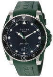 Gucci Dive Black Dial Green Rubber Strap Watch For Men - YA136310 Authentic Buy Shop Now
