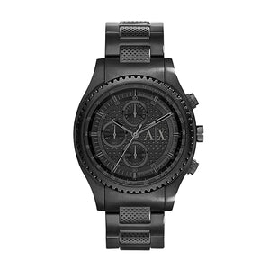 Armani Exchange Chronograph Black Dial Black Steel Strap Watch For Men - AX1605 Authentic Buy Shop Now