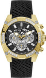 Guess Trophy Multifunction Black Dial Black Rubber Strap Watch for Men - GW0333G2 Authentic Buy Shop Now