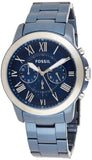 Fossil Grant Chronograph Blue Dial Blue Steel Strap Watch for Men - FS5230 Authentic Buy Shop Now