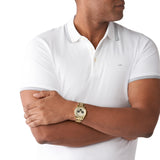 Michael Kors Lexington Crystals Gold Dial Gold Steel Strap Watch for Men - MK8494 Authentic Buy Shop Now