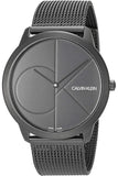 Calvin Klein Minimal Black Dial Black Mesh Bracelet Watch for Men - K3M5145X Authentic Buy Shop Now