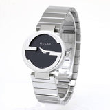 Gucci Interlocking G Quartz Black Dial Black Steel Strap Watch For Women - YA133502 Authentic Buy Shop Now