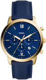 Fossil Neutra Chronograph Blue Dial Blue Leather Strap Watch for Men - FS5790 Authentic Buy Shop Now