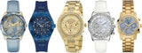 Guess Mini Sunrise Quartz Blue Dial Gold Steel Strap Watch For Women - W0448L6 Authentic Buy Shop Now