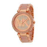 Michael Kors Parker Pink Dial Pink Steel Strap Watch for Women - MK6176 Authentic Buy Shop Now