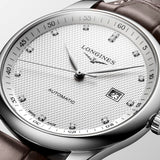 Longines Master Collection Automatic 40mm White Dial Brown Leather Strap Watch for Men - L2.793.4.77.3 Authentic Buy Shop Now