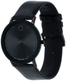 Movado Sapphire Black Dial Black Leather Strap Watch for Men - 606884 Authentic Buy Shop Now