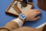 Breitling Top Time B01 Shelby Cobra Blue Dial Brown Leather Strap Watch for Men - AB01763A1C1X1 Authentic Buy Shop Now