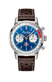 Breitling Top Time B01 Shelby Cobra Blue Dial Brown Leather Strap Watch for Men - AB01763A1C1X1 Authentic Buy Shop Now