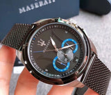 Maserati Traguardo Chronograph Black Dial Mesh Bracelet Watch For Men - R8873612006 Authentic Buy Shop Now