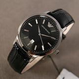 Emporio Armani Classic Quartz Black Dial Black Leather Strap Watch For Men - AR2429 Authentic Buy Shop Now