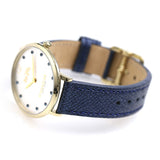 Coach Slim Easton Silver Dial Blue Leather Strap Watch for Women - 14502687 Authentic Buy Shop Now