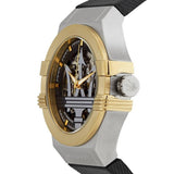Maserati Potenza Automatic Skeleton Dial Black Leather Strap Watch For Men - R8821108011 Authentic Buy Shop Now