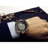 Maserati Traguardo Automatic Black Skeleton Dial Black Leather Strap Watch For Men - R8821112001 Authentic Buy Shop Now