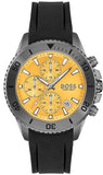 Hugo Boss Admiral Yellow Dial Black Rubber Silicone Strap Watch for Men - 1513968 Authentic Buy Shop Now