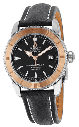 Breitling Superocean Heritage 42mm Black Dial Black Leather Men's Watch - U1732112-B Authentic Buy Shop Now