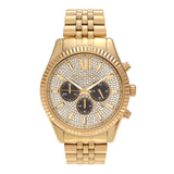 Michael Kors Lexington Crystals Gold Dial Gold Steel Strap Watch for Men - MK8494 Authentic Buy Shop Now