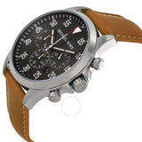 Michael Kors Gage Chronograph Quartz Black Dial Brown Leather Strap Watch For Men - MK8333 Authentic Buy Shop Now