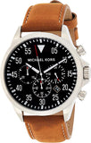 Michael Kors Gage Chronograph Quartz Black Dial Brown Leather Strap Watch For Men - MK8333 Authentic Buy Shop Now
