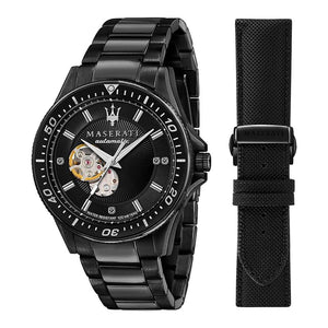 Maserati SFIDA Automatic Black Special Edition 44mm Watch For Men - R8823140005 Authentic Buy Shop Now