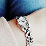 Marc Jacobs Henry Dinky Silver Dial Silver Steel Strap Watch for Women - MBM3198 Authentic Buy Shop Now