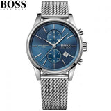 Hugo Boss Jet Blue Dial Gunmetal Mesh Bracelet Watch for Men - 1513677 Authentic Buy Shop Now