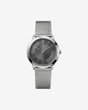 Calvin Klein Minimal Grey Dial Silver Mesh Bracelet Watch for Men - K3M22124 Authentic Buy Shop Now