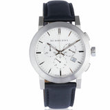 Burberry The City Chronograph White Dial Black Leather Strap Watch for Men - BU9355 Authentic Buy Shop Now