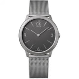 Calvin Klein Minimal Grey Dial Silver Mesh Bracelet Watch for Men - K3M51154 Authentic Buy Shop Now