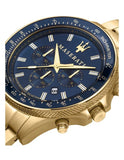 Maserati SFIDA Analog Blue Dial Gold Stainless Steel Watch For Men - R8873640008 Authentic Buy Shop Now