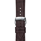 Tissot Gentleman Powermatic 80 Silicium Silver Dial Brown Leather Strap Watch For Men - T127.407.16.031.01 Authentic Buy Shop Now