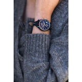Fossil Boyfriend Sport Chronograph Blue Dial Blue Leather Strap Watch for Women - ES4113 Authentic Buy Shop Now