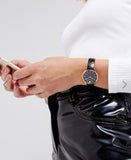 Emporio Armani Kappa Quartz Black Dial Black Leather Strap Watch For Women - AR11064 Authentic Buy Shop Now