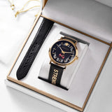 Versace V-Circle Manifesto Edition Black Dial Black Leather Strap Watch for Men - VBQ050017 Authentic Buy Shop Now