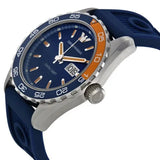 Emporio Armani Sportivo Chronograph Quartz Blue Dial Blue Rubber Strap Watch For Men - AR6045 Authentic Buy Shop Now