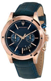 Maserati Circuito Blue Dial Blue Leather Strap Watch For Men - R8871627002 Authentic Buy Shop Now