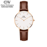 Daniel Wellington Petite St Mawes White Dial Brown Leather Strap Watch For Women - DW00100175 Authentic Buy Shop Now