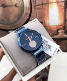Michael Kors Portia Blue Dial Blue Stainless Steel Strap Watch for Women - MK3680 Authentic Buy Shop Now