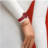 Daniel Wellington Petite Red Dial Red Leather Strap Watch For Women - DW00100405 Authentic Buy Shop Now