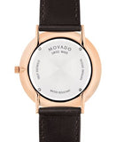 Movado Ultra Slim White Dial Brown Leather Strap Watch For Men - 0607089 Authentic Buy Shop Now
