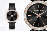 Michael Kors Darci Black Dial Black Steel Strap Watch for Women - MK3407 Authentic Buy Shop Now